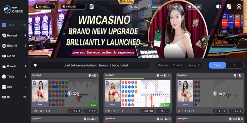 Ưu điểm nâng tầm chất lượng sảnh cược WM Casino